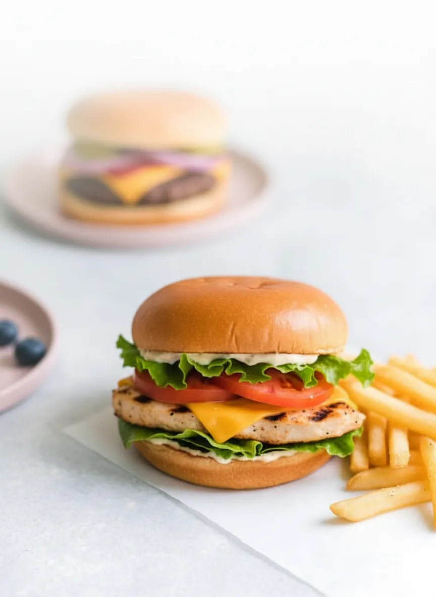 Burgers and fries